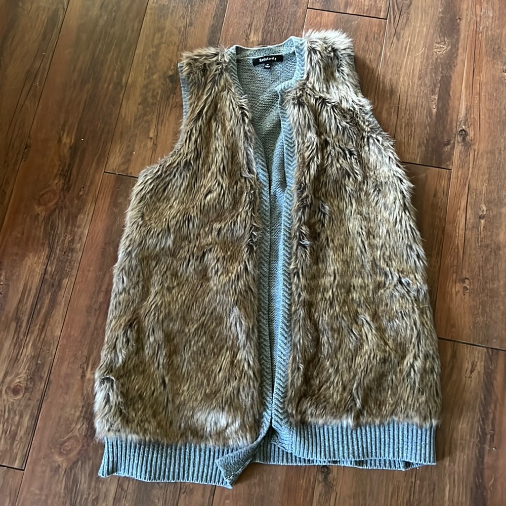 Faux fur vest